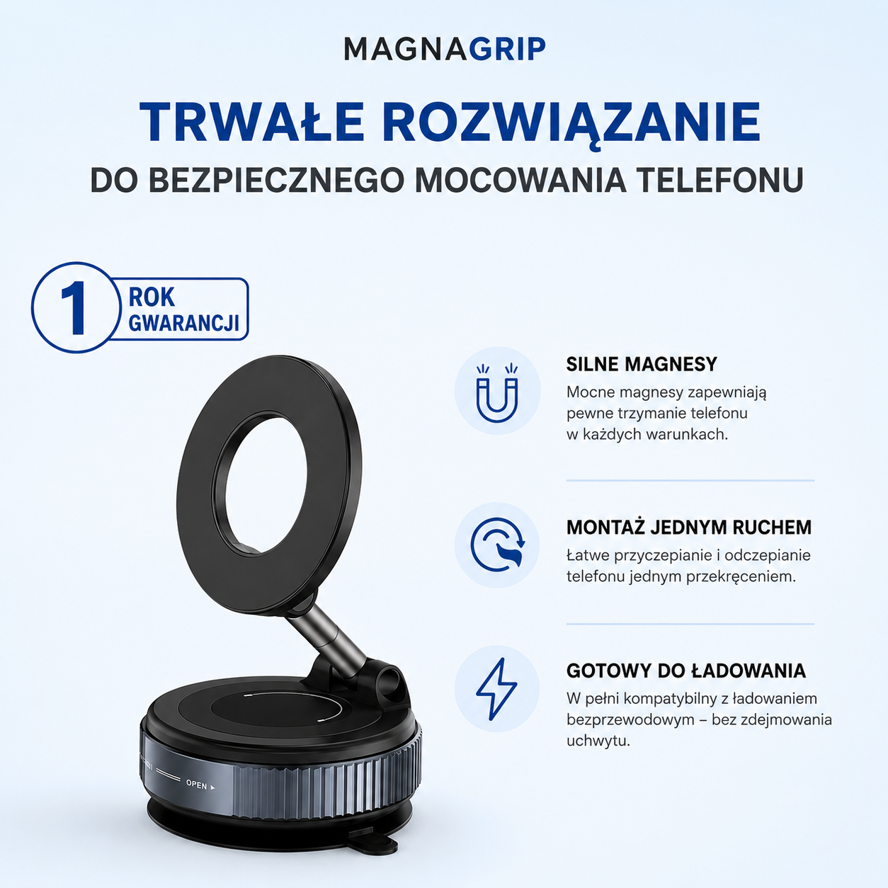MagnaGrip Uchwyt Samochodowy na Telefon